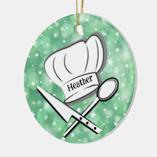 Chef Design Ceramic Ornament (Links)