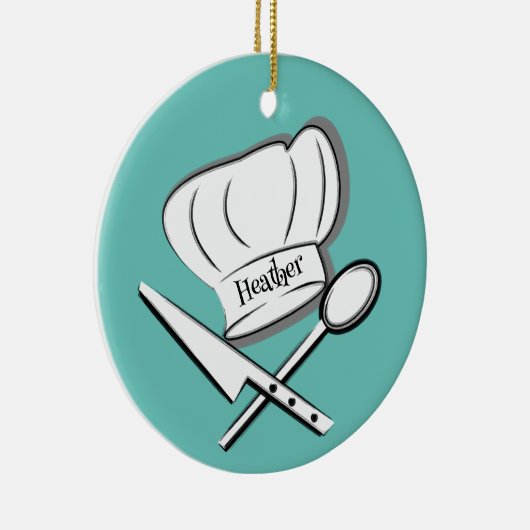 Chef Design Ceramic Ornament (Rechts)