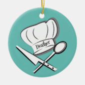 Chef Design Ceramic Ornament (Voorkant)