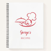 Chef Design Personalized Spiral Recipe Book Notitieboek (Voorkant)