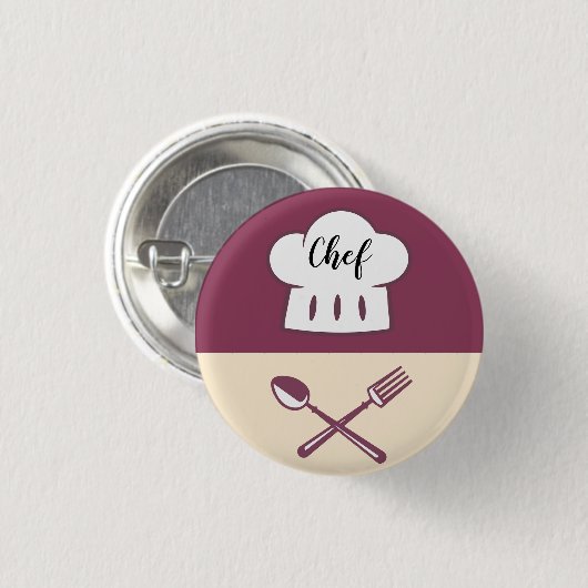 Chef Design Small, 1¼-inch ronde Button (Voorkant /achterkant)