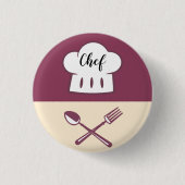 Chef Design Small, 1¼-inch ronde Button (Voorkant)