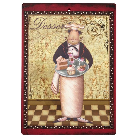 Chef Dessert Klembord (Achterkant)