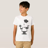 Chef die een kom soep vasthoudt t-shirt (Voorkant volledig)