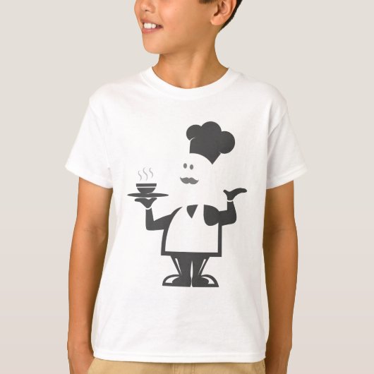 Chef die een kom soep vasthoudt t-shirt (Voorkant)