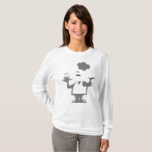 Chef die een kom soep vasthoudt t-shirt (Voorkant volledig)