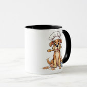 Chef Dog Baking Mok - Schattige en Grappig Cadeau  (Voorkant rechts)
