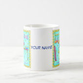 Chef Dog Whimsy Art Name Personalized Koffiemok (Center)