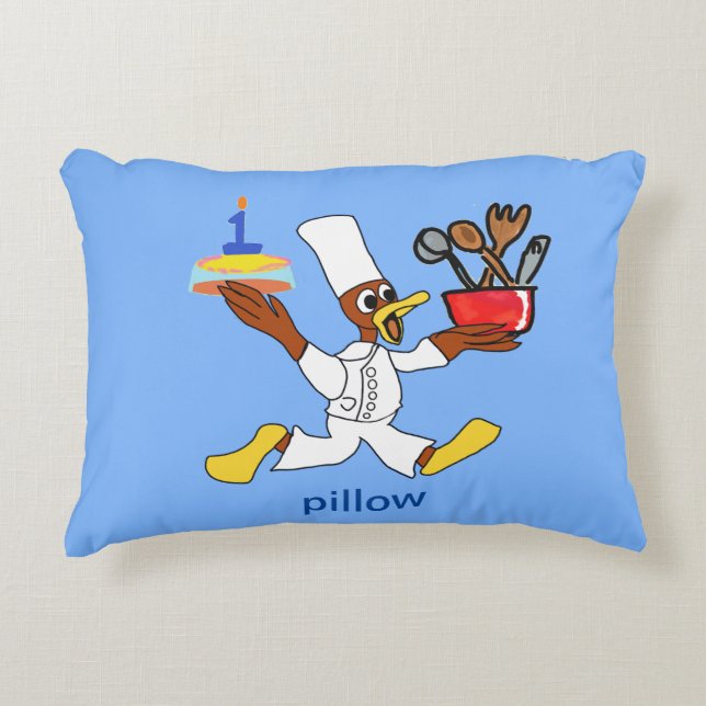 Chef Ducky Kazoo Accent Pillow Kussen (Voorkant)