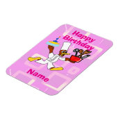 Chef Ducky Kazoo Roze geometrisch Magneet (Linkerzijde)