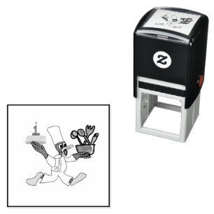Chef Ducky Kazoo Verjaardag Zelf Inking Rubber Sta Zelfinktende Stempel