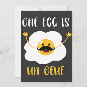 Chef - Een ei is un oeuf Grappige Franse eiergrap Kaart