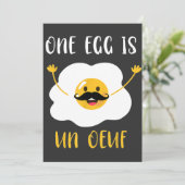 Chef - Een ei is un oeuf Grappige Franse eiergrap Kaart (Staand voorkant)