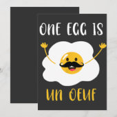 Chef - Een ei is un oeuf Grappige Franse eiergrap Kaart (Voorkant / Achterkant)