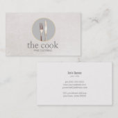Chef Elegant Catering Cutlery Marble Visitekaartje (Voorkant / Achterkant)