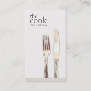 Chef Elegant Catering Fork and Knife Visitekaartje