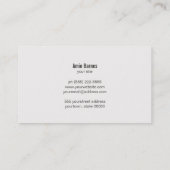 Chef Elegant Catering Fork & Knife Black Visitekaartje (Achterkant)