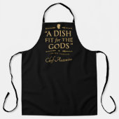 Chef Elegant Classic Cook Grappig Quote Zwart Goud Schort (Voorkant)