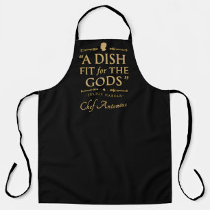 Chef Elegant Classic Cook Grappig Quote Zwart Goud Schort