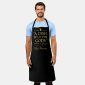 Chef Elegant Classic Cook Grappig Quote Zwart Goud Schort (Gedragen)