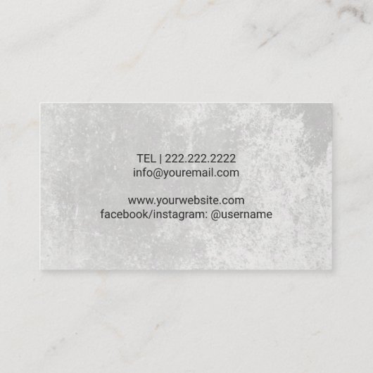 Chef Elegant Hand Drawing Visitekaartje (Achterkant)