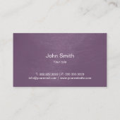 Chef Elegant Paarse Catering Visitekaartje (Achterkant)