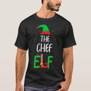 Chef Elf Familie Matching Kerstmis Pjs Grappig 1 T-shirt