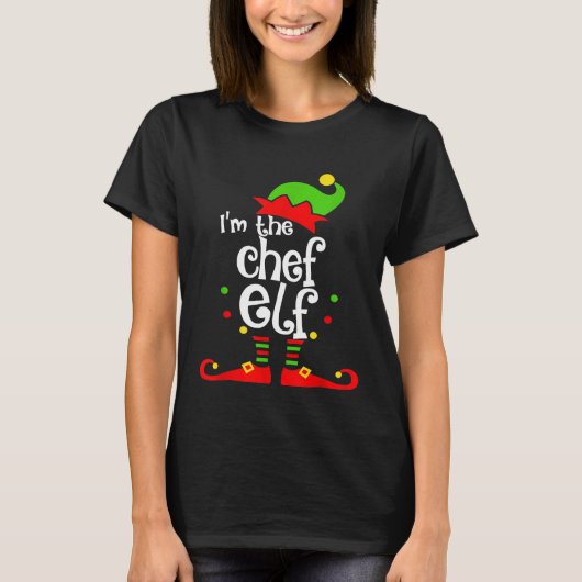 Chef Elf Kerstkostuum Mam Pap Xmas T-shirt (Voorkant)