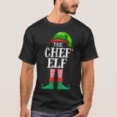 Chef Elf Matching Family Kerstparty Pajama T-shirt (Voorkant)