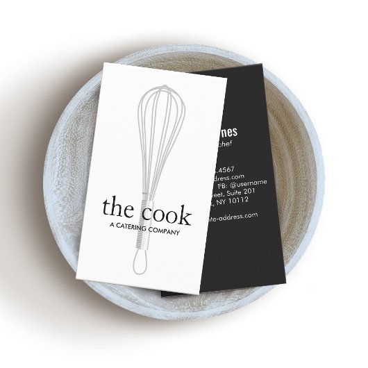 Chef en Baker Whisk Catering Visitekaartje