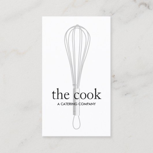 Chef en Baker Whisk Catering Visitekaartje (Voorkant)
