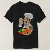 Chef en Big Italy Pizza 1 T-shirt (Design voorkant)
