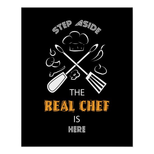 Chef en Cooking Grappige Citaten Perfect Poster (Voorkant)
