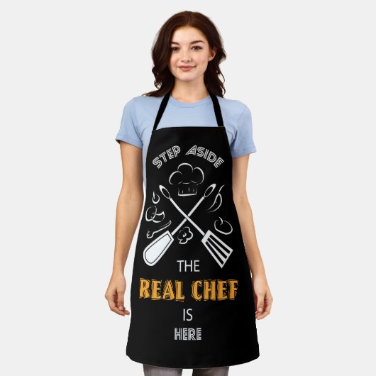 Chef en Cooking Grappige Citaten Schort (Gedragen)