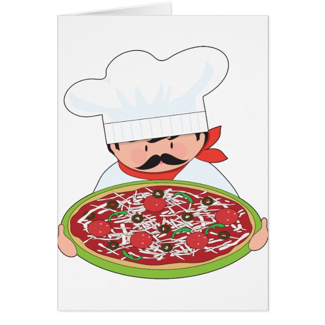 Chef en Pizza (Voorkant)
