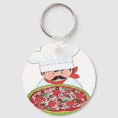 Chef en Pizza Sleutelhanger (Voorkant)