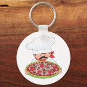 Chef en Pizza Sleutelhanger (Voorkant)