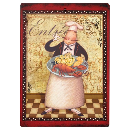 Chef Entrée Klembord (Achterkant)