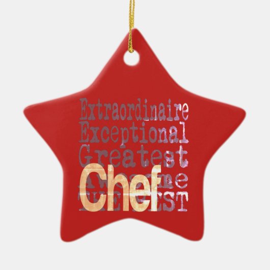 Chef Extraordinaire Keramisch Ornament (Voorkant)
