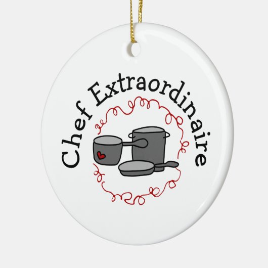 Chef Extraordinaire Keramisch Ornament (Links)