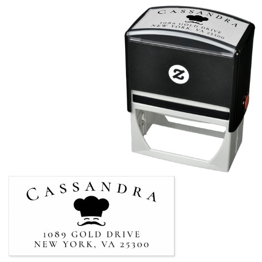 Chef Familienaam Retouradres Zelfinktende Stempel (In situ)