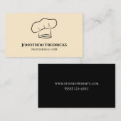 Chef Food Catering Service Professional Visitekaartje (Voorkant / Achterkant)