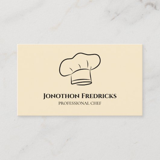 Chef Food Catering Service Professional Visitekaartje (Voorkant)