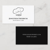 Chef Food Catering Service Professional Visitekaartje (Voorkant / Achterkant)