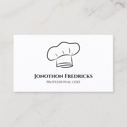 Chef Food Catering Service Professional Visitekaartje (Voorkant)