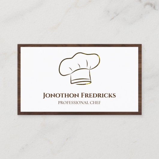 Chef Food Catering Service Professional Visitekaartje (Voorkant)