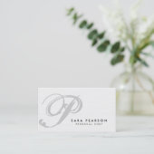 Chef Food Drank Monogram Visitekaartje (Staand voorkant)