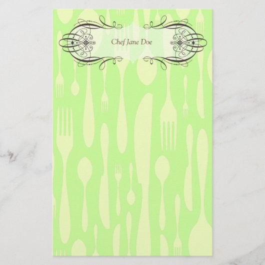 Chef & Foodie's Doodle Stationery Briefpapier (Voorkant)