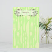 Chef & Foodie's Doodle Stationery Briefpapier (Staand voorkant)