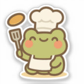 Chef Frog Cooking Sticker (Voorkant)